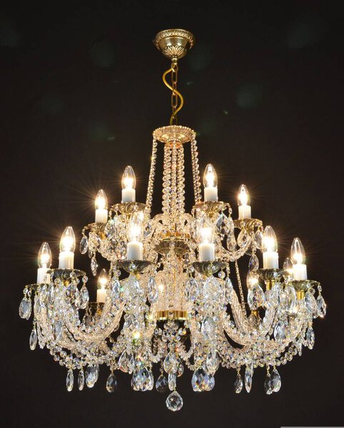 vintage chandelier isolated on black
