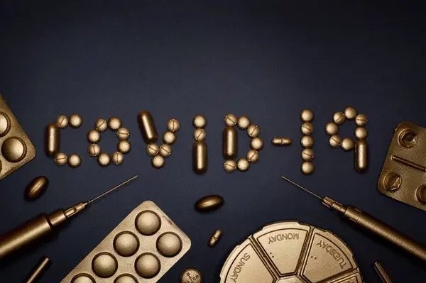 Coronavirus covid 219 konsepti aşı ve covid - 19 virüsü. 3 boyutlu illüstrasyon. 3d oluşturma