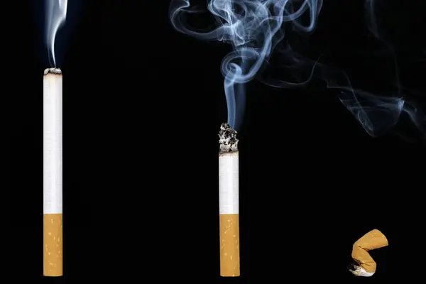 Cigarette Black Background — Stock Photo, Image