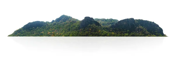 白色背景下的大石头山隔离 — 图库照片