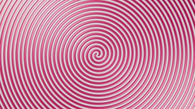 Kırmızı ve beyaz çizgili şeker sarmalı populer sanat arkaplanı. 3d oluşturma