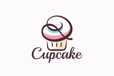 q cupcake logo with a combination of stylist cupcake and letter q for any business, especially for bakeries, cakeries, cafe, etc.