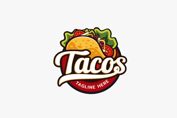 stock vector a taco logo on white background. This asset is suitable for food-related businesses, restaurants, cafe, foodtruck, especially for Mexican food.