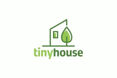 Sıradan basit, modern bir ev logosu..