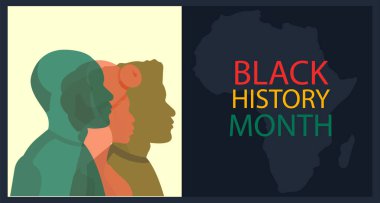 Black history month banner. Celebrated in February in the USA clipart