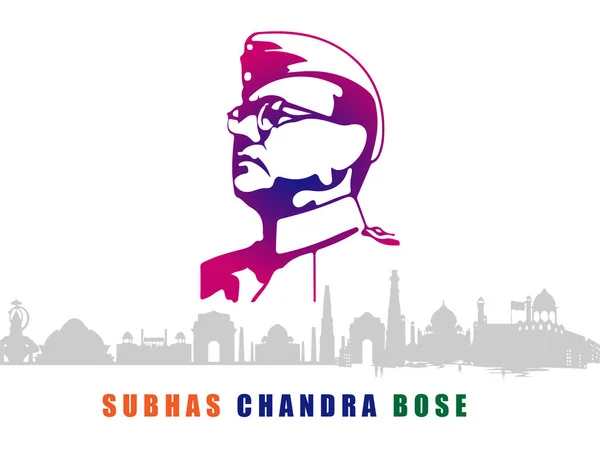 Netaji Subhash Chandra Bose Jayanti Banner Design Template Стокове Фото
