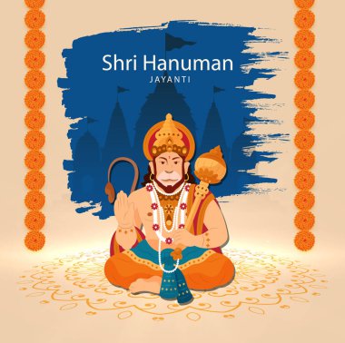 Lord Hanuman Hindistan Hanuman Jayanti festivali için soyut arka plan