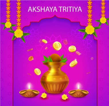 Background for Happy Akshay Tritiya religious festival of India celebration