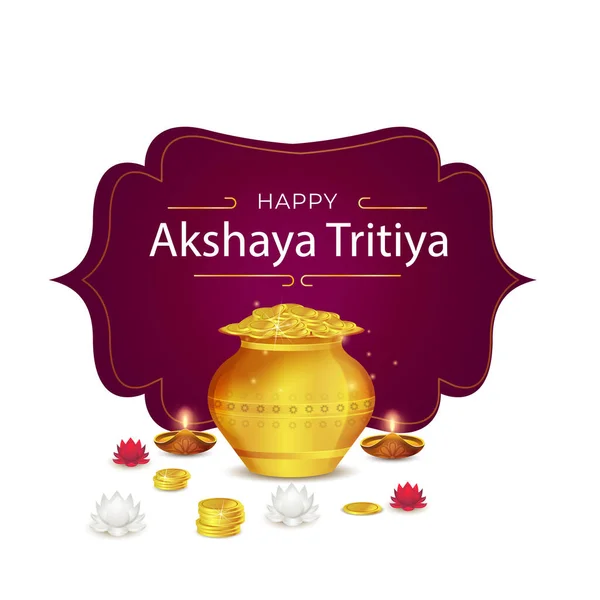 Тло Релігійного Свята Happy Akshay Tritiya Індії Ліцензійні Стокові Зображення