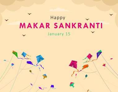 Mutlu Makar Sankranti dini geleneksel Hindistan festivali geçmiş resimlerini kutluyor.