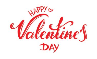 Sevgililer günün kutlu olsun. El çizimi harfler. vektör illüstrasyonu