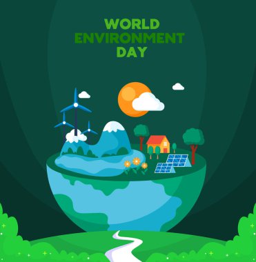 Yaratıcı Dünya Çevre Günü Selamlama Stoku 