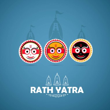 Hindistan 'da mutlu Rath Yat Festivali. Mutlu Rath Yat Festivali illüstrasyonları 