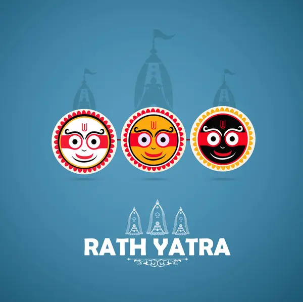 stock image Happy rath yatra festival in India. Happy rath yatra festival illustration 