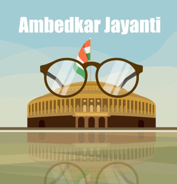 Vector illustration Babasaheb Bhimrao ambedkar Jayanti editable post banner template clipart