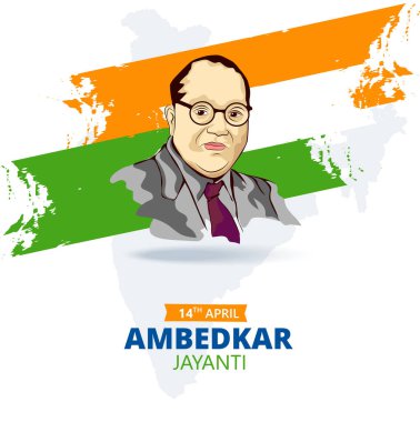 Ambedkar Jayanti vektör illüstrasyonu, 14 Nisan