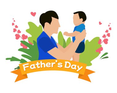 Uluslararası Babalar Günü İllüzyonu, Babama Yardım Et, Geçmiş Vektör Şablonu