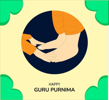 Mutlu guru Purnima Vektör İllüstrasyon Tasarımı