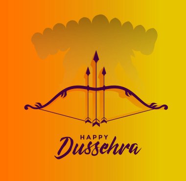 Lord Rama ok ve yayla mutlu Dussehra festivali temsili tasarımı