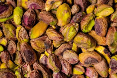 Kabuklu fıstık tohumunun makro fotoğrafçılığı.