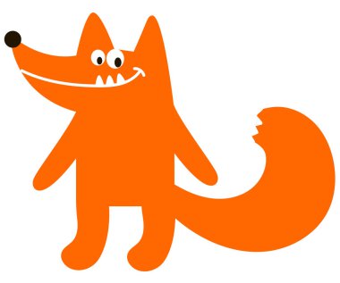 Ayrı katmanlardaki animasyon için komik turuncu taşıyıcı tilki