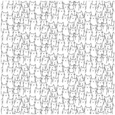 Arkaplan için sevimli kedi deseni