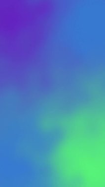 Dijital animasyon dikey videoda mor, mavi ve yeşil renklerde. Arkaplan ve dokuların dijital kaynakları.