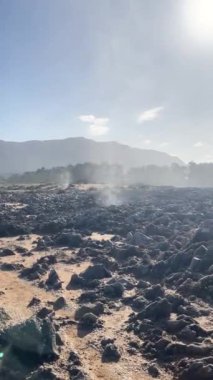 Llanes Asturias İspanya 'da Pria' nın soytarıları. Sahildeki doğal manzara.