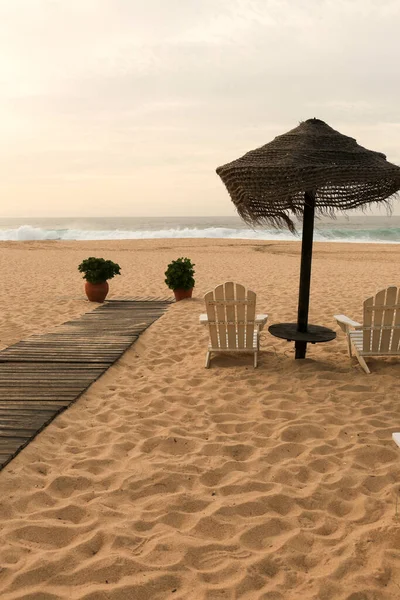 Entspannte Bar Terrasse Strand Von Santo Andre Der Küste Von — Stockfoto