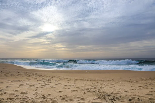 Stock image Beautiful brave sea of Santo Andre beach of Alentejo Coast in Portugal in Autumn