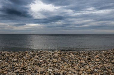 Stormy weather on the beach in the Morning in Las Negras, Cabo de Gata, Almeria, Spain