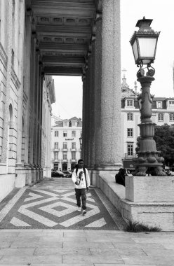 Lisbon, Portugal- October 21, 2022: Dona Maria II National Theater in Rossio Square in Lisbon