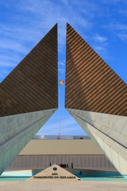 Lisbon, Portugal- October 21, 2022: Colossal Monument to Overseas Combatants in Lisbon, Portugal