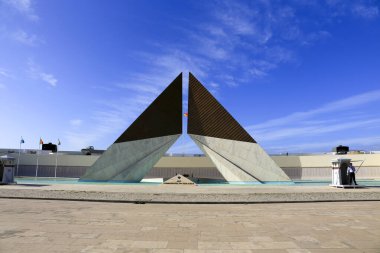 Lisbon, Portugal- October 21, 2022: Colossal Monument to Overseas Combatants in Lisbon, Portugal