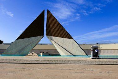 Lisbon, Portugal- October 21, 2022: Colossal Monument to Overseas Combatants in Lisbon, Portugal