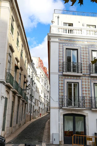Lisboa Portugal Novembro 2022 Casas Antigas Coloridas Belas Ruas Lisboa — Fotografia de Stock