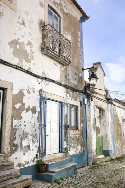 Typical Facades Narrow Streets Alcochete Town Lisbon — Stock Photo, Image