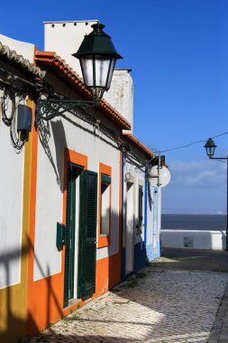 Alcochete, Lizbon 'da tipik cepheler ve dar sokaklar