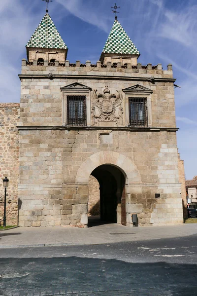 Puerta Bisagra Del Casco Antiguo Toledo España —  Fotos de Stock