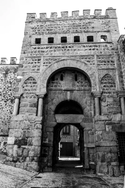 Spanya Nın Eski Toledo Şehrinin Puerta Bisagra — Stok fotoğraf