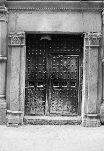 Hermosa Vintage Puerta Madera Casco Antiguo Toledo — Foto de Stock