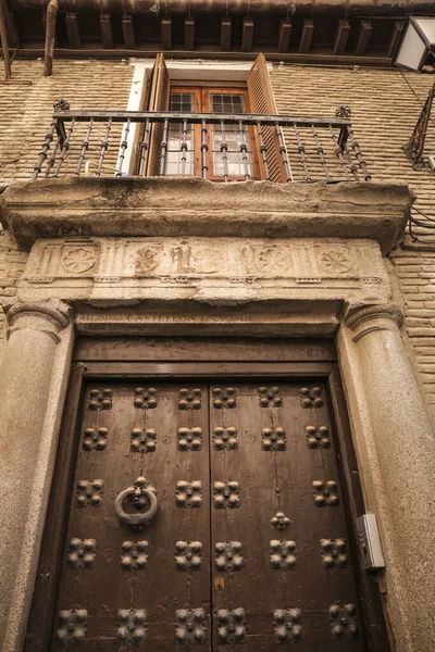 Fachadas Casas Históricas Casco Antiguo Toledo España — Foto de Stock
