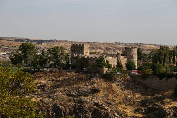 Panoramatický Výhled Hrad San Servando Toledu — Stock fotografie