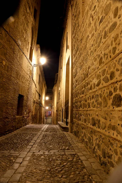 Toledo España Octubre 2022 Calles Estrechas Fachadas Casas Históricas Por — Foto de Stock