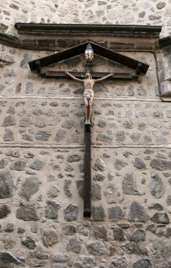 Toledo, İspanya 'daki Santo Tome Kilisesi cephesinde İsa