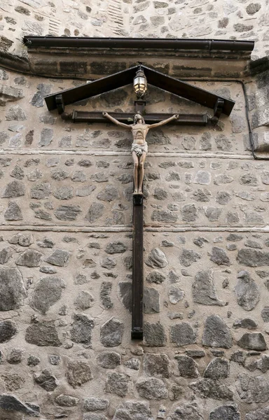 Christus Der Fassade Der Kirche Santo Tome Toledo Spanien — Stockfoto