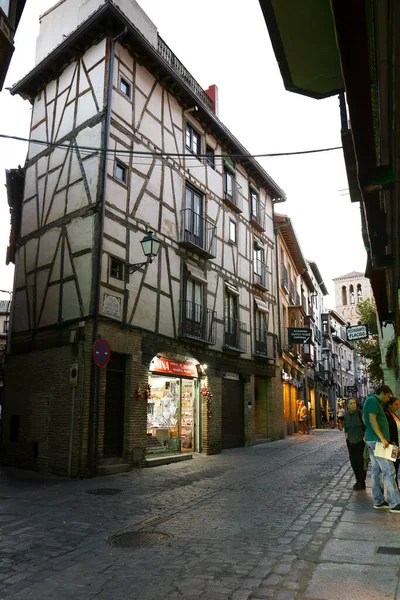 Toledo Spanyolország 2022 Október Szűk Utcák Történelmi Házak Homlokzatai Toledóban — Stock Fotó
