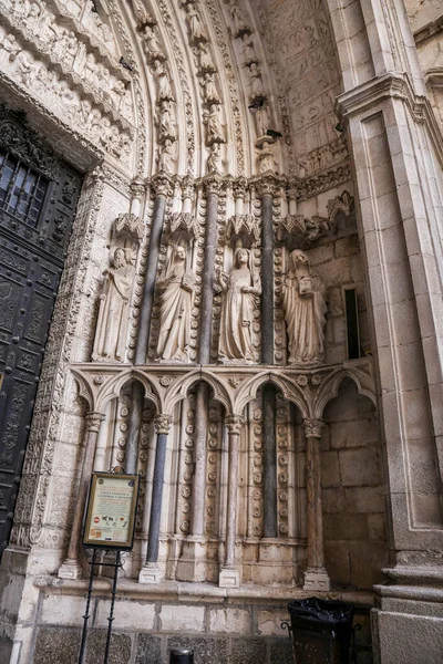 Toledo Spagna Ottobre 2022 Statue Pietra Scolpita Nella Cattedrale Gotica — Foto Stock