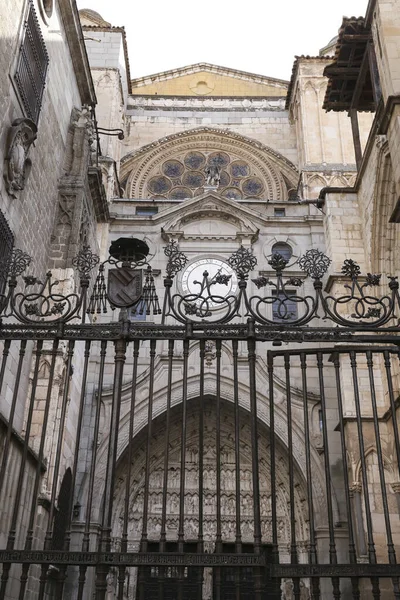 托莱多 西班牙 2022年10月6日 托莱多主教座堂时钟门之门 — 图库照片