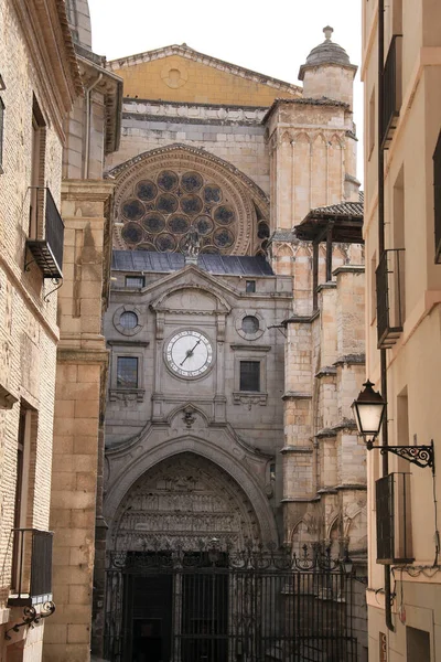 Toledo Espanha Outubro 2022 Portal Porta Relógio Catedral Toledo — Fotografia de Stock